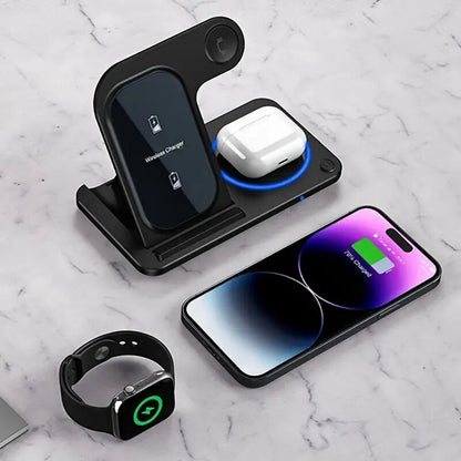 3-in-1 Fast Wireless Charger Stand