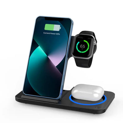 3-in-1 Fast Wireless Charger Stand