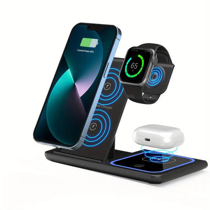 3-in-1 Fast Wireless Charger Stand